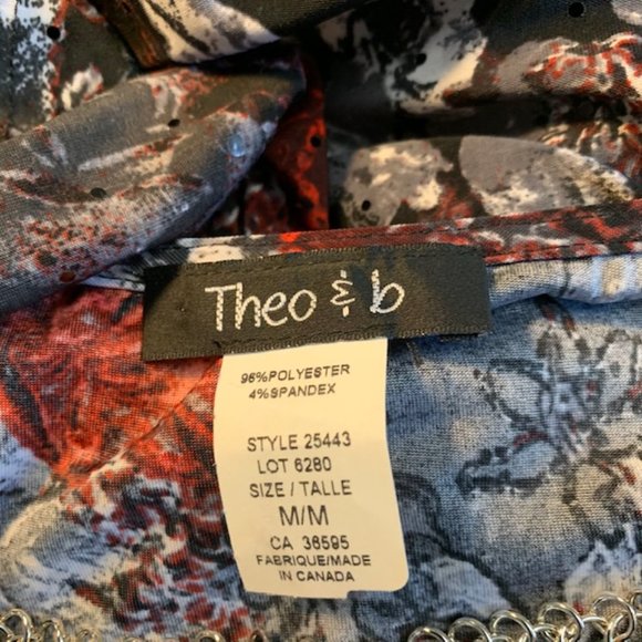 Theo & B Multicolored Top Size Medium - Picture 9 of 9
